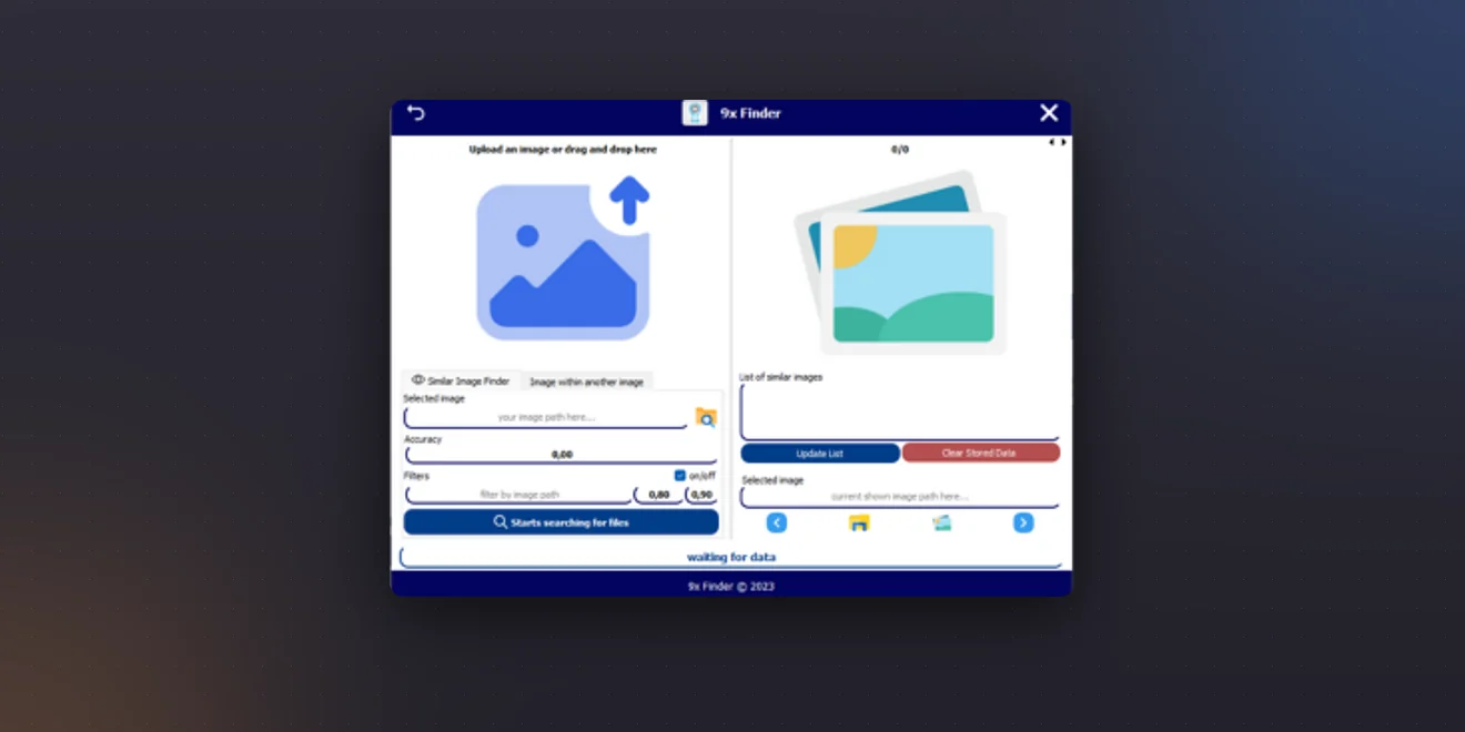 9x Finder, applicazione desktop per trovare immagini duplicate e simili nelle cartelle