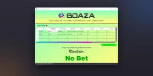 Goaza, sistema desktop per scommesse sportive con la tabella delle partite in diretta